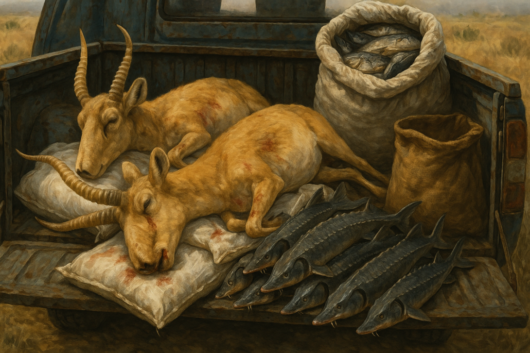 сайга и рыба